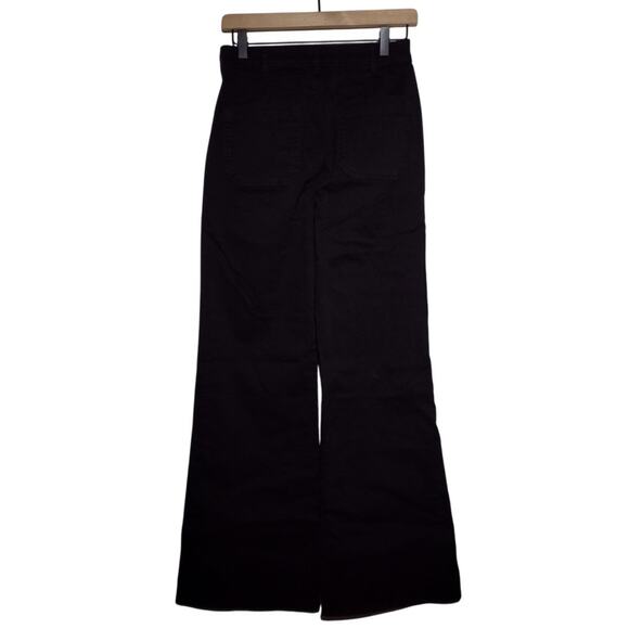 Marine Layer High Waist Flare Jeans | Size 6 | Black Stretch Denim - Picture 3 of 6